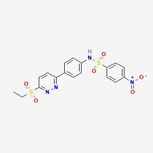 N-(4-(6-(ethylsulfonyl)pyridazin-3-yl)phenyl)-4-nitrobenzenesulfonamide
