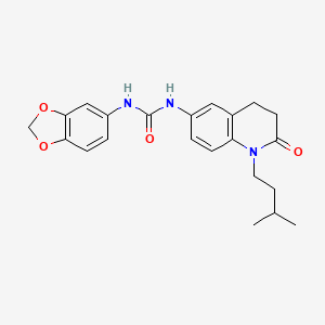 1-(Benzo[d][1,3]dioxol-5-yl)-3-(1-isopentyl-2-oxo-1,2,3,4-tetrahydroquinolin-6-yl)urea