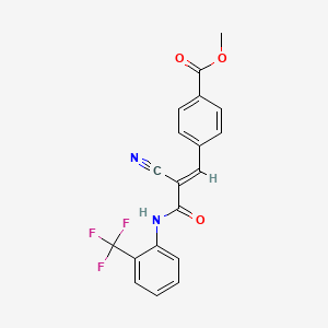 methyl 4-[(E)-2-cyano-3-oxo-3-[2-(trifluoromethyl)anilino]prop-1-enyl]benzoate