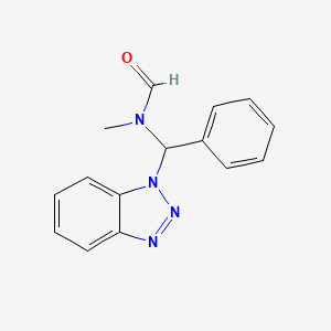 molecular formula C15H14N4O B2362539 N-[benzotriazol-1-yl(phenyl)methyl]-N-methylformamide CAS No. 147227-62-1