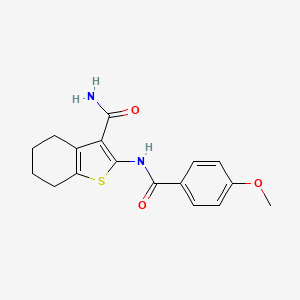 2-(4-Methoxybenzamido)-4,5,6,7-tetrahydrobenzo[b]thiophene-3-carboxamide