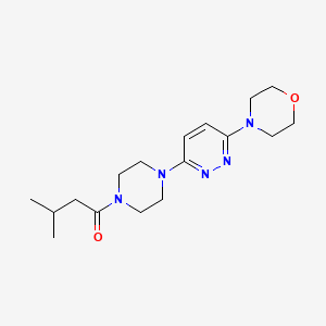 molecular formula C17H27N5O2 B2362543 3-甲基-1-(4-(6-吗啉吡哒嗪-3-基)哌嗪-1-基)丁烷-1-酮 CAS No. 898460-01-0