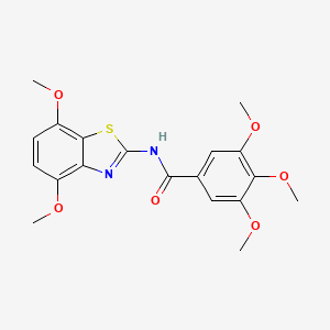 molecular formula C19H20N2O6S B2362545 N-(4,7-dimethoxybenzo[d]thiazol-2-yl)-3,4,5-trimethoxybenzamide CAS No. 912762-87-9
