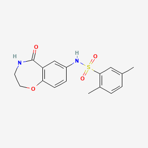 2,5-dimethyl-N-(5-oxo-2,3,4,5-tetrahydrobenzo[f][1,4]oxazepin-7-yl)benzenesulfonamide