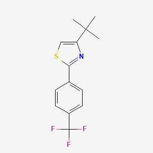 molecular formula C14H14F3NS B2362559 4-(Tert-butyl)-2-[4-(trifluoromethyl)phenyl]-1,3-thiazole CAS No. 680215-91-2