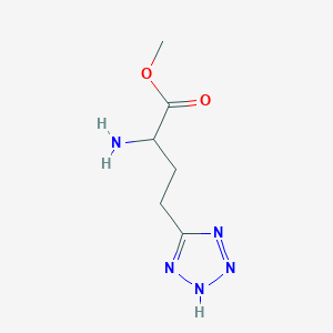 molecular formula C6H11N5O2 B236256 methyl 2-amino-4-(2H-tetrazol-5-yl)butanoate CAS No. 127105-49-1