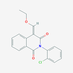 molecular formula C18H14ClNO3 B2362560 2-(2-Chlorophenyl)-4-(ethoxymethylidene)-1,2,3,4-tetrahydroisoquinoline-1,3-dione CAS No. 329269-38-7