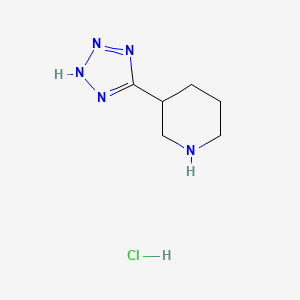 molecular formula C6H12ClN5 B2362562 3-(1H-1,2,3,4-四唑-5-基)哌啶盐酸盐 CAS No. 91419-61-3