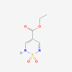 molecular formula C6H8N2O4S B2362577 ethyl 2H-1,2,6-thiadiazine-4-carboxylate 1,1-dioxide CAS No. 1774901-68-6