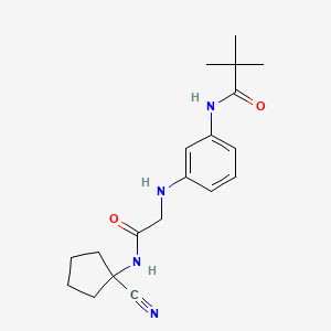 N-[3-({[(1-cyanocyclopentyl)carbamoyl]methyl}amino)phenyl]-2,2-dimethylpropanamide