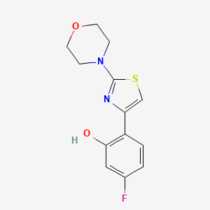 OC1=CC(F)=CC=C1C1=Csc(N2ccocc2)=N1