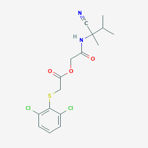 molecular formula C16H18Cl2N2O3S B2362602 [(1-Cyano-1,2-dimethylpropyl)carbamoyl]methyl 2-[(2,6-dichlorophenyl)sulfanyl]acetate CAS No. 875285-01-1
