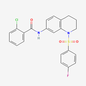 2-chloro-N-(1-((4-fluorophenyl)sulfonyl)-1,2,3,4-tetrahydroquinolin-7-yl)benzamide