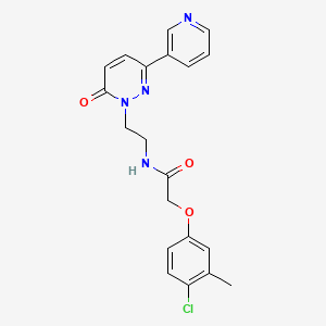 molecular formula C20H19ClN4O3 B2362620 2-(4-chloro-3-methylphenoxy)-N-(2-(6-oxo-3-(pyridin-3-yl)pyridazin-1(6H)-yl)ethyl)acetamide CAS No. 1105207-90-6