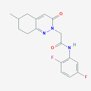 molecular formula C17H17F2N3O2 B2362622 N-(2,5-difluorophenyl)-2-(6-methyl-3-oxo-5,6,7,8-tetrahydrocinnolin-2(3H)-yl)acetamide CAS No. 933005-46-0