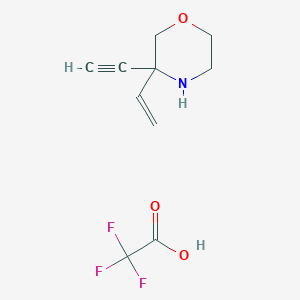 molecular formula C10H12F3NO3 B2362652 3-Ethenyl-3-ethynylmorpholine;2,2,2-trifluoroacetic acid CAS No. 2470435-62-0