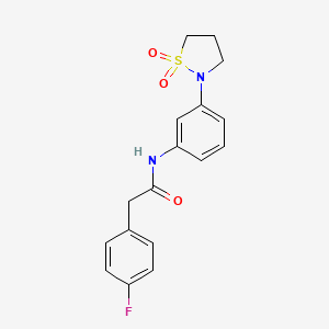 N-(3-(1,1-dioxidoisothiazolidin-2-yl)phenyl)-2-(4-fluorophenyl)acetamide