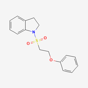 molecular formula C16H17NO3S B2362662 1-((2-Phenoxyethyl)sulfonyl)indoline CAS No. 1351617-46-3