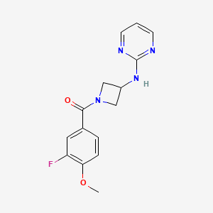 (3-Fluoro-4-methoxyphenyl)(3-(pyrimidin-2-ylamino)azetidin-1-yl)methanone