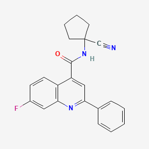 N-(1-cyanocyclopentyl)-7-fluoro-2-phenylquinoline-4-carboxamide