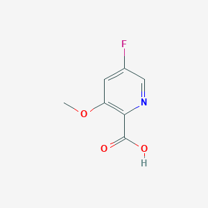 molecular formula C7H6FNO3 B2362676 5-氟-3-甲氧基吡啶甲酸 CAS No. 1256821-36-9