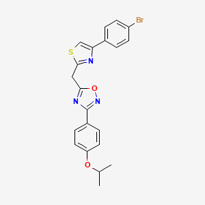 5-((4-(4-Bromophenyl)thiazol-2-yl)methyl)-3-(4-isopropoxyphenyl)-1,2,4-oxadiazole