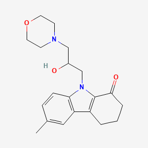 molecular formula C20H26N2O3 B2362681 9-(2-hydroxy-3-morpholinopropyl)-6-methyl-2,3,4,9-tetrahydro-1H-carbazol-1-one CAS No. 667891-09-0
