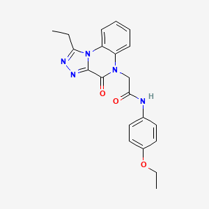 molecular formula C21H21N5O3 B2362687 N-(4-ethoxyphenyl)-2-(1-ethyl-4-oxo-[1,2,4]triazolo[4,3-a]quinoxalin-5(4H)-yl)acetamide CAS No. 1359065-68-1