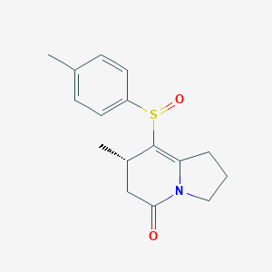 molecular formula C24H20N4O7 B236269 1,2,3,5,6,7-Hexahydro-7-methyl-8-(4-tolylsulfinyl)-5-indolizinone CAS No. 129762-22-7
