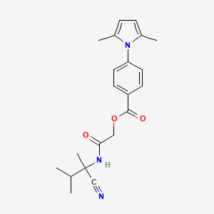 molecular formula C21H25N3O3 B2362706 [(1-cyano-1,2-dimethylpropyl)carbamoyl]methyl 4-(2,5-dimethyl-1H-pyrrol-1-yl)benzoate CAS No. 926123-40-2
