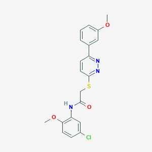 molecular formula C20H18ClN3O3S B2362708 N-(5-chloro-2-methoxyphenyl)-2-[6-(3-methoxyphenyl)pyridazin-3-yl]sulfanylacetamide CAS No. 872695-22-2