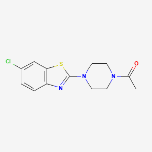 molecular formula C13H14ClN3OS B2362713 1-(4-(6-Chlorobenzo[d]thiazol-2-yl)piperazin-1-yl)ethanone CAS No. 266679-03-2