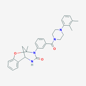molecular formula C30H32N4O3 B2362716 3-(3-{[4-(2,3-dimethylphenyl)piperazin-1-yl]carbonyl}phenyl)-2-methyl-2,3,5,6-tetrahydro-4H-2,6-methano-1,3,5-benzoxadiazocin-4-one CAS No. 901264-74-2