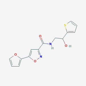 5-(furan-2-yl)-N-(2-hydroxy-2-(thiophen-2-yl)ethyl)isoxazole-3-carboxamide