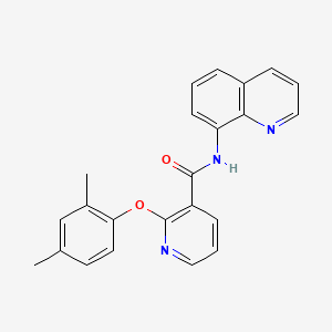 molecular formula C23H19N3O2 B2362719 2-(2,4-dimethylphenoxy)-N-quinolin-8-ylpyridine-3-carboxamide CAS No. 1023535-97-8