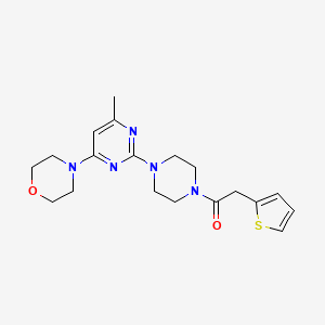 1-(4-(4-Methyl-6-morpholinopyrimidin-2-yl)piperazin-1-yl)-2-(thiophen-2-yl)ethanone