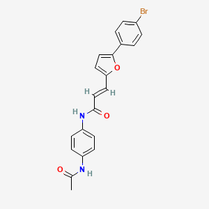 molecular formula C21H17BrN2O3 B2362724 (E)-N-(4-acetamidophenyl)-3-(5-(4-bromophenyl)furan-2-yl)acrylamide CAS No. 328975-42-4