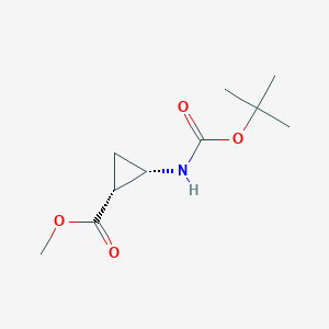 molecular formula C10H17NO4 B2362727 (1R,2S)-rel-2-((叔丁氧羰基)氨基)环丙烷甲酸甲酯 CAS No. 170299-60-2