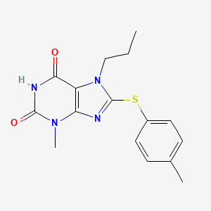 3-Methyl-8-(4-methylphenyl)sulfanyl-7-propylpurine-2,6-dione