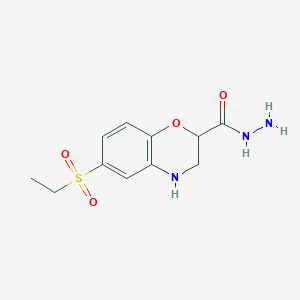 6-(ethanesulfonyl)-3,4-dihydro-2H-1,4-benzoxazine-2-carbohydrazide