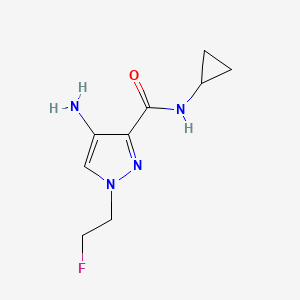 molecular formula C9H13FN4O B2362748 4-Amino-N-cyclopropyl-1-(2-fluoroethyl)-1H-pyrazole-3-carboxamide CAS No. 2101198-44-9
