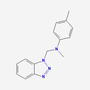 molecular formula C15H16N4 B2362749 N-(benzotriazol-1-ylmethyl)-N,4-dimethylaniline CAS No. 165607-04-5