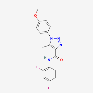 molecular formula C17H14F2N4O2 B2362758 N-(2,4-difluorophenyl)-1-(4-methoxyphenyl)-5-methyl-1H-1,2,3-triazole-4-carboxamide CAS No. 887224-95-5