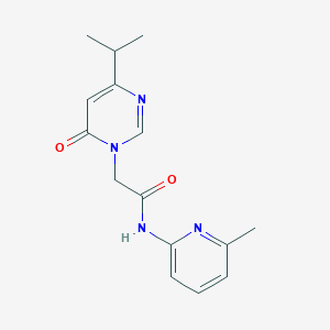 molecular formula C15H18N4O2 B2362759 2-(4-isopropyl-6-oxopyrimidin-1(6H)-yl)-N-(6-methylpyridin-2-yl)acetamide CAS No. 1203363-94-3