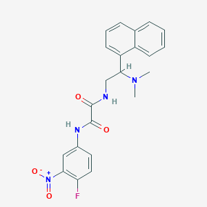 molecular formula C22H21FN4O4 B2362761 N1-(2-(dimethylamino)-2-(naphthalen-1-yl)ethyl)-N2-(4-fluoro-3-nitrophenyl)oxalamide CAS No. 941871-80-3