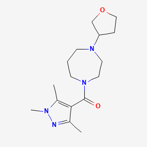 (4-(tetrahydrofuran-3-yl)-1,4-diazepan-1-yl)(1,3,5-trimethyl-1H-pyrazol-4-yl)methanone