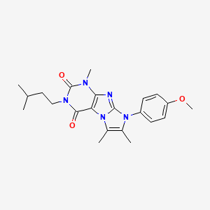 3-isopentyl-8-(4-methoxyphenyl)-1,6,7-trimethyl-1H-imidazo[2,1-f]purine-2,4(3H,8H)-dione