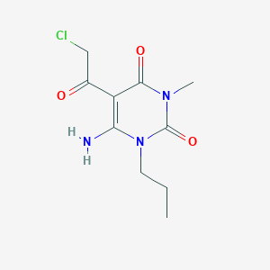 molecular formula C10H14ClN3O3 B2362775 6-Amino-5-(2-chloroacetyl)-3-methyl-1-propylpyrimidine-2,4-dione CAS No. 730992-57-1