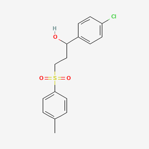 molecular formula C16H17ClO3S B2362781 1-(4-氯苯基)-3-[(4-甲基苯基)磺酰基]-1-丙醇 CAS No. 97166-19-3