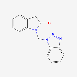molecular formula C15H12N4O B2362783 1-(benzotriazol-1-ylmethyl)-3H-indol-2-one CAS No. 147227-57-4
